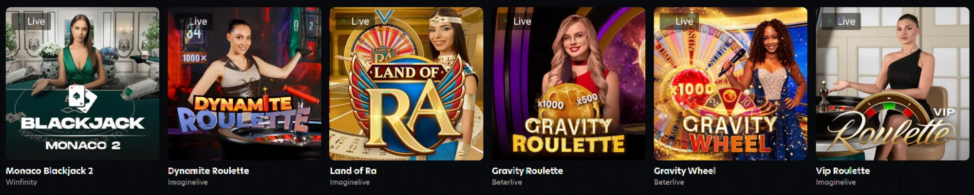 NeoSpin live casino games with real dealers